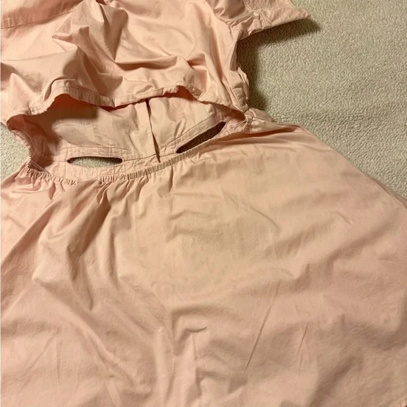 Self Portrait Pink Cutout Mini Lace Applique Trim Collared Mini Dress Mod - Picture 12 of 16